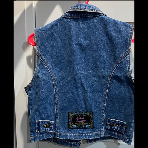 Blue sleeveless denim jacket - Picture 4 of 4